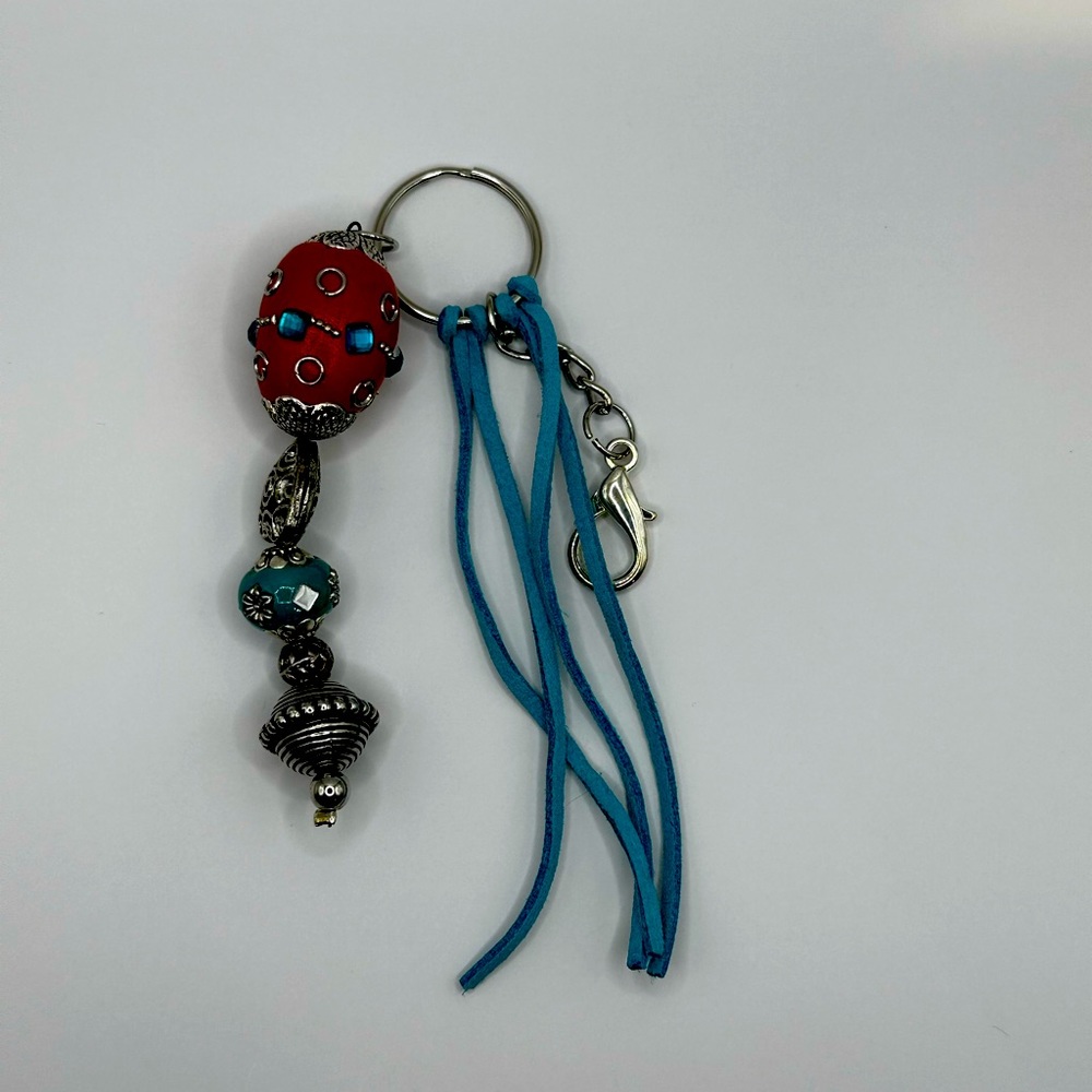 Handmade beaded keychain